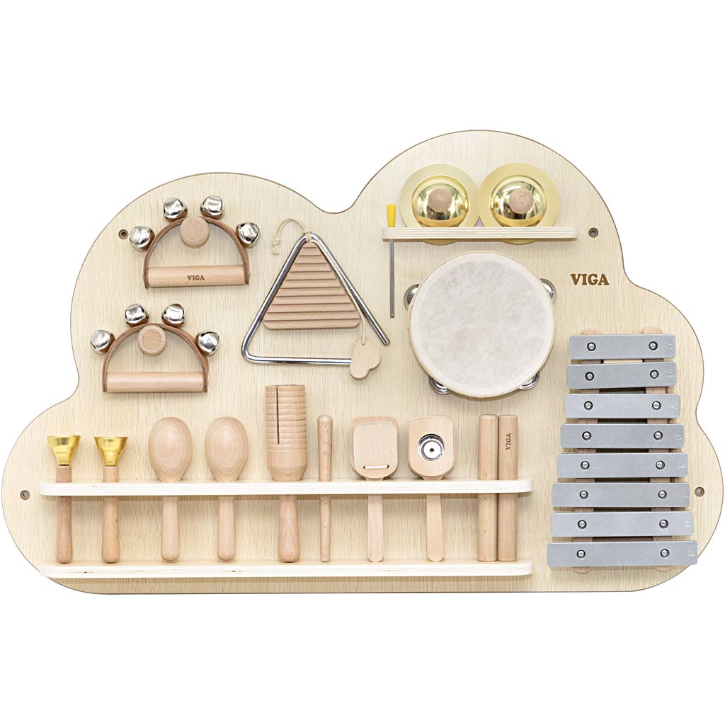 Tablero actividades con percusión VIGA — 12 piezas (1 pack)