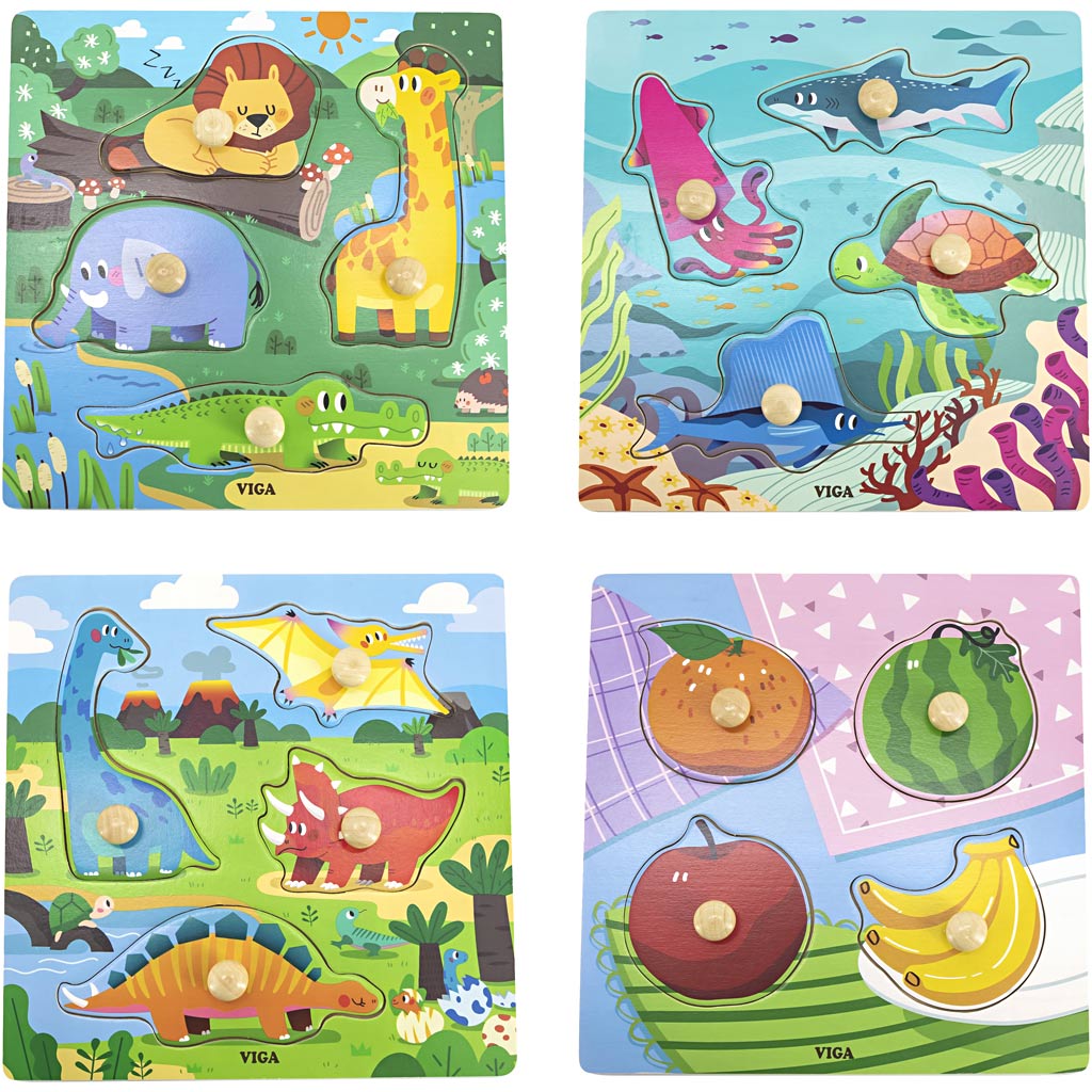 Puzzle VIGA con pomos L: 22 cm — 4 ud (1 pack)
