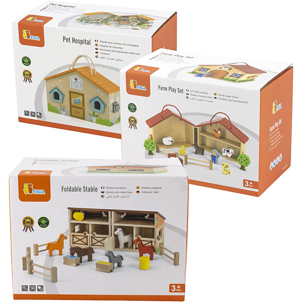Casitas de juego VIGA — 3 ud (1 pack)