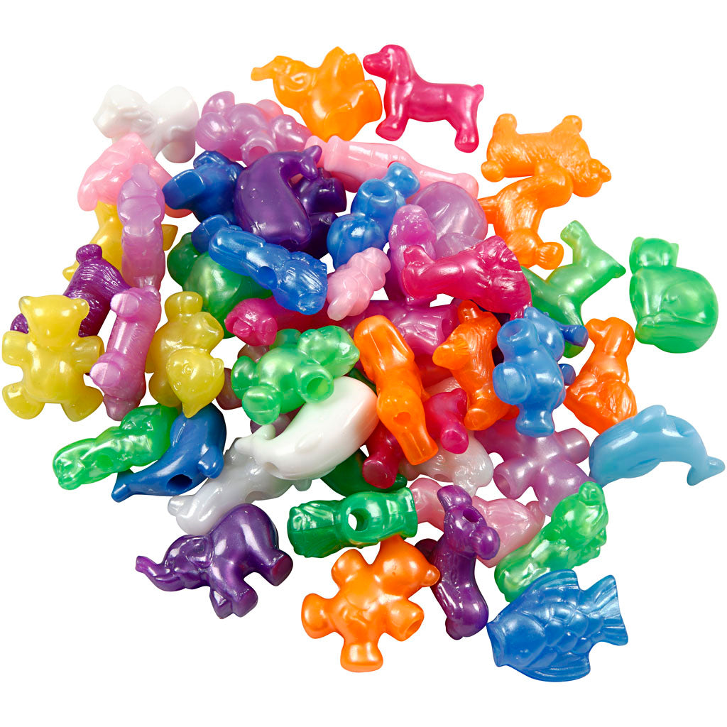 Cuentas de plástico con formas - 700 ml