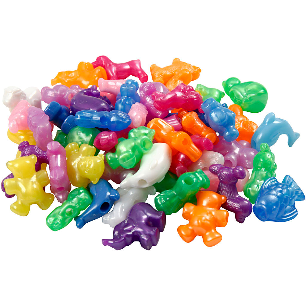 Cuentas de plástico con formas - 700 ml