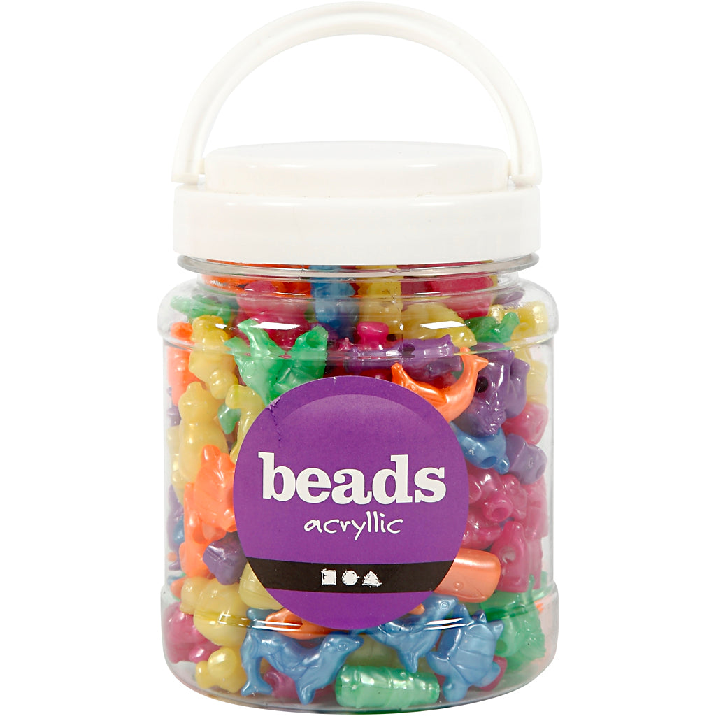 Cuentas de plástico con formas - 700 ml
