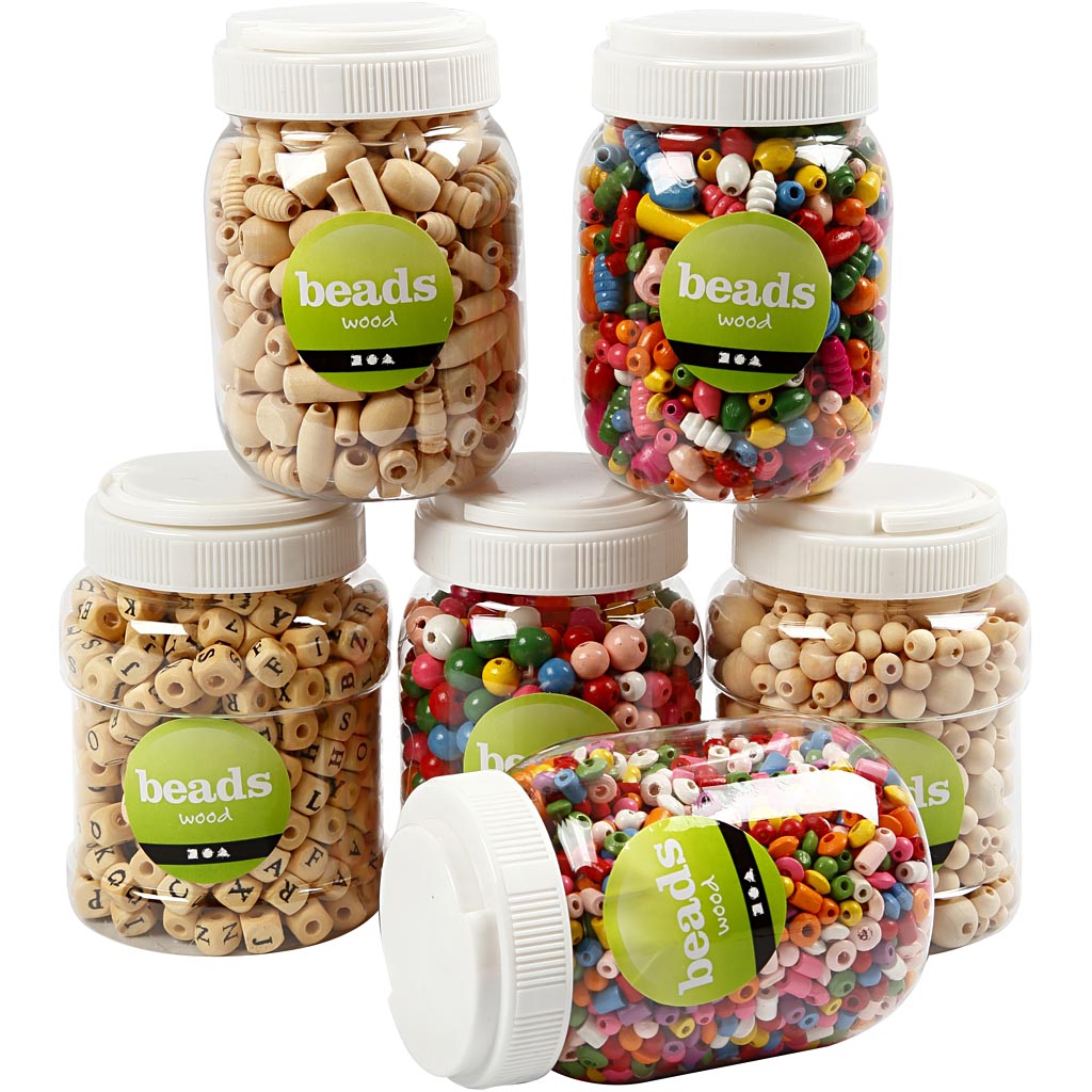 Cuentas de madera - 6x400 ml