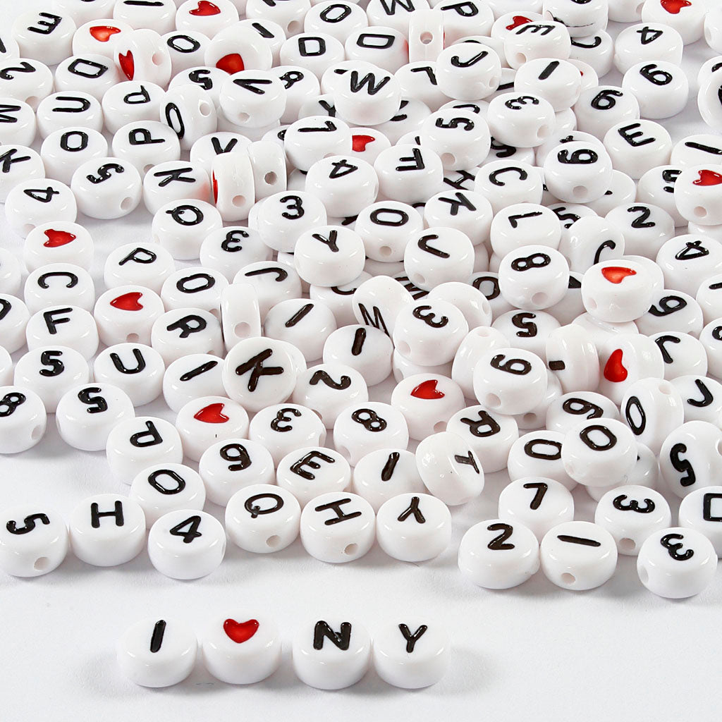 Cuentas de letras - 200 gr