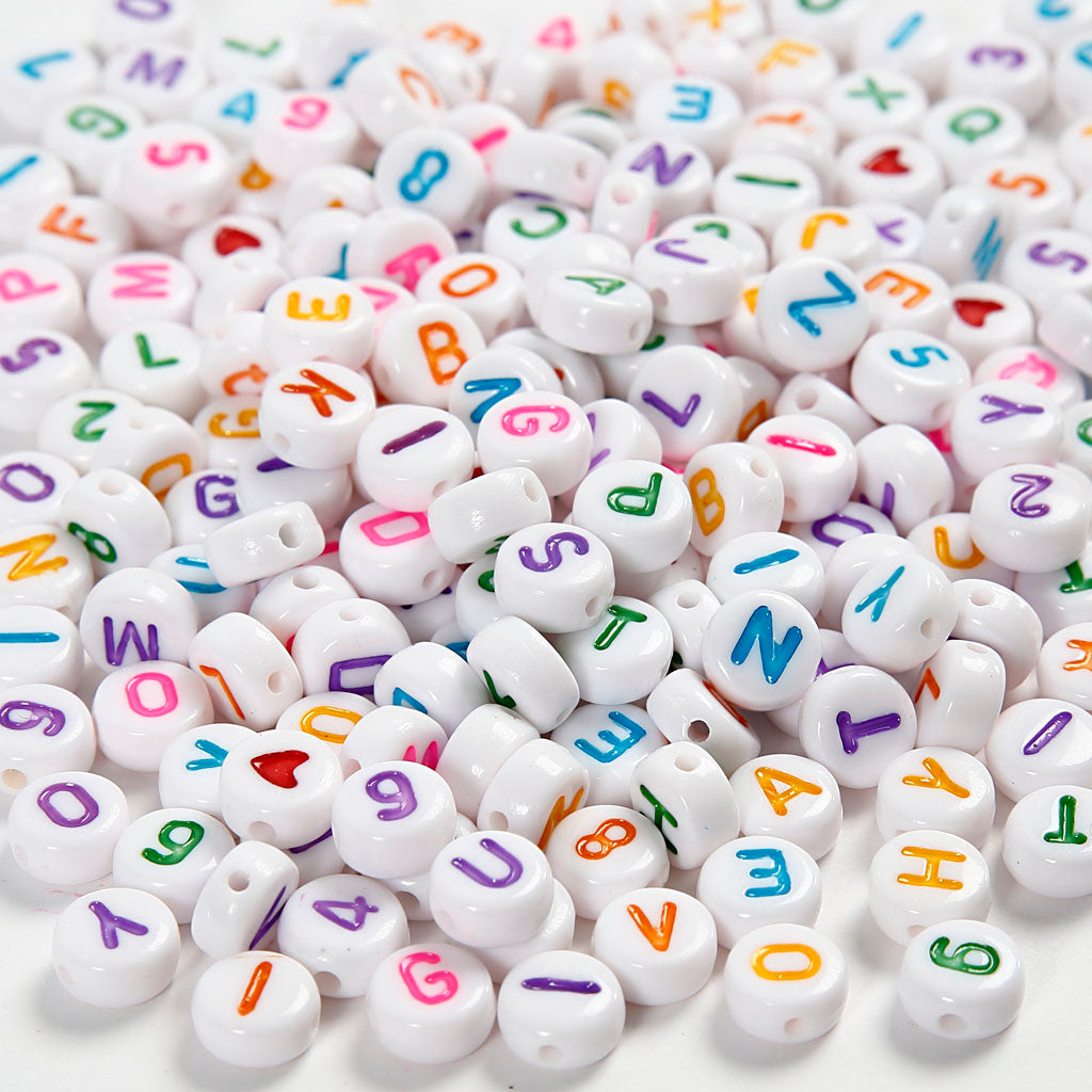 Cuentas de letras - 200 gr