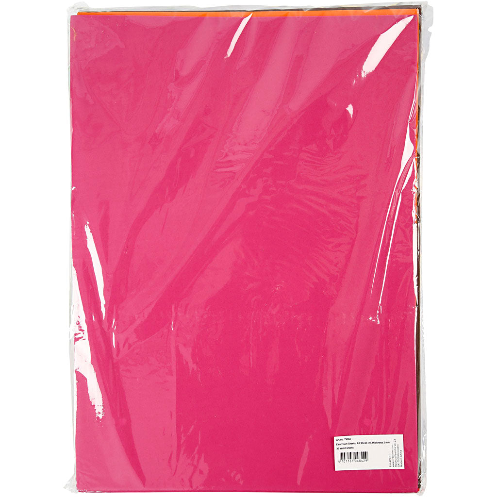 Hojas de goma EVA - 30 hojas stdas