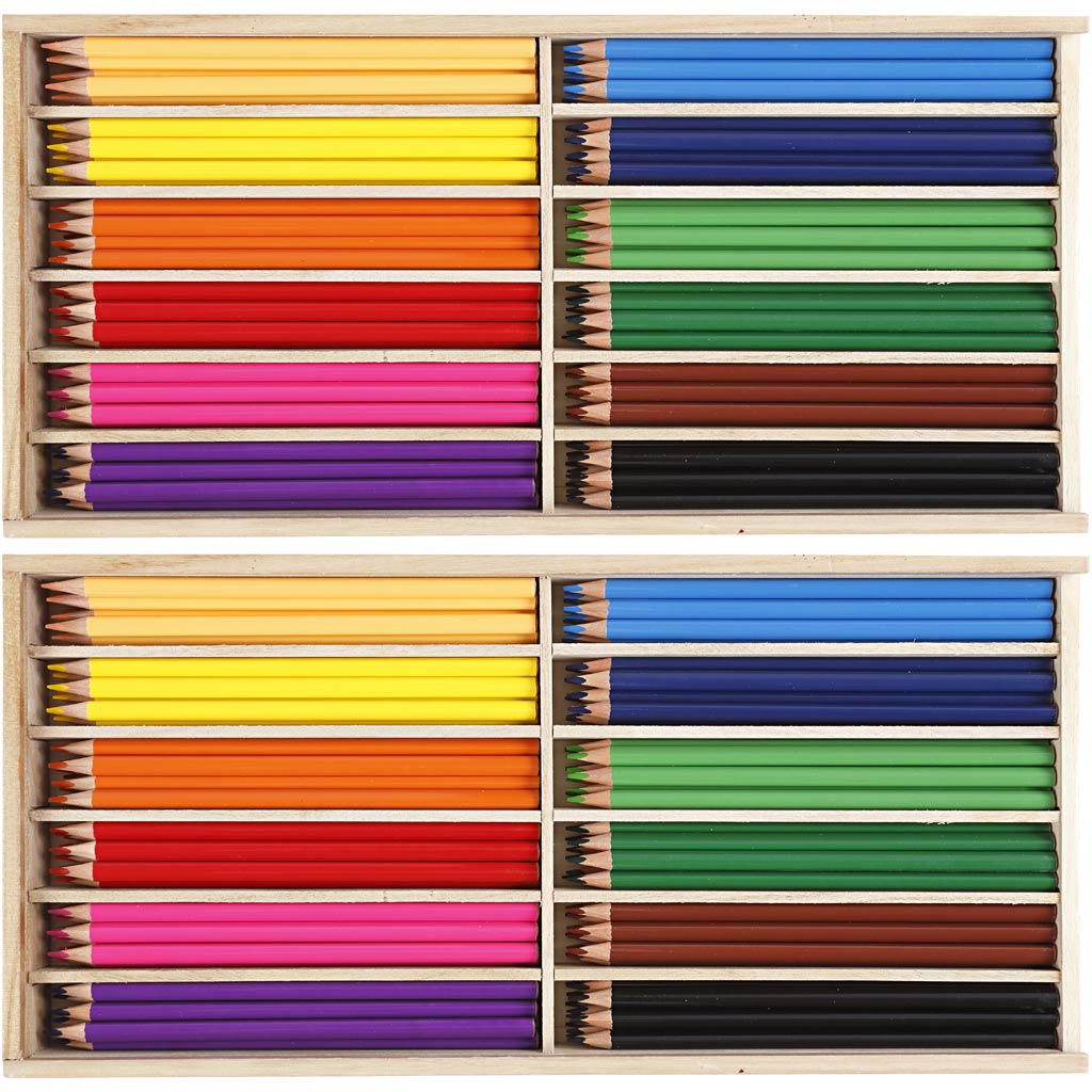 Lápices de colores colores surtidos — 2x144 ud (1 pack)