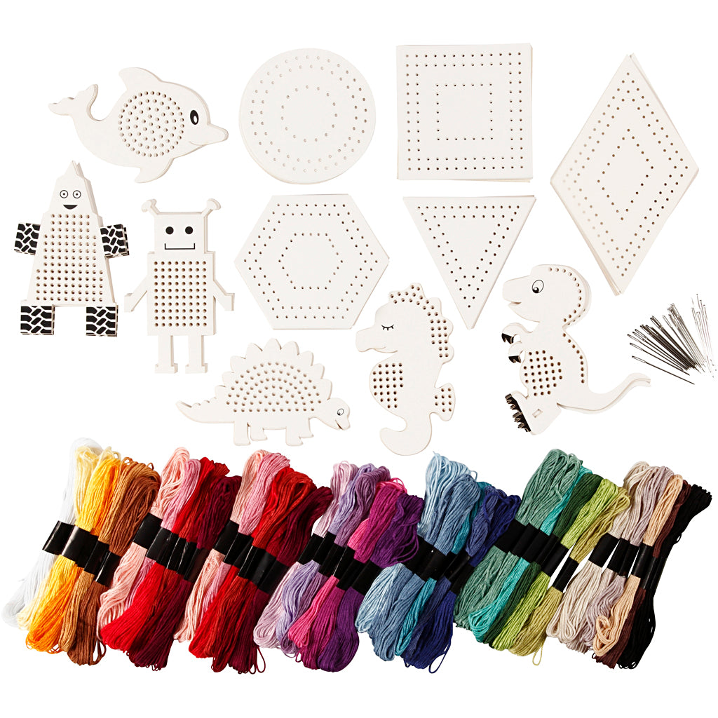 Kit grupal figuras de bordado colores surtidos — 1 set