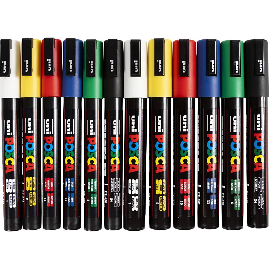 Rotulador Posca colores surtidos — 12 ud (1 pack)
