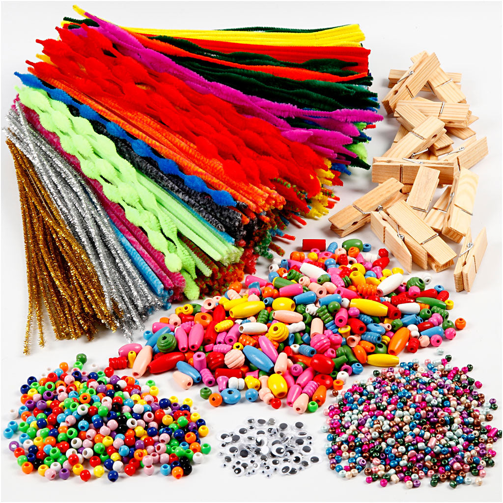 Diversión con pinzas y limpiapipas colores surtidos — 1 set