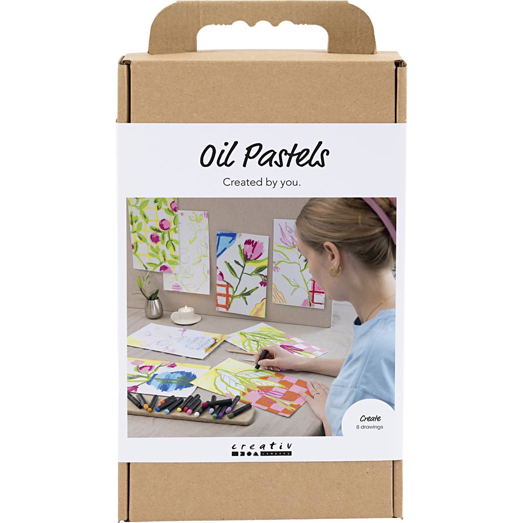 Kit creativo pasteles al óleo colores surtidos — 1 pack