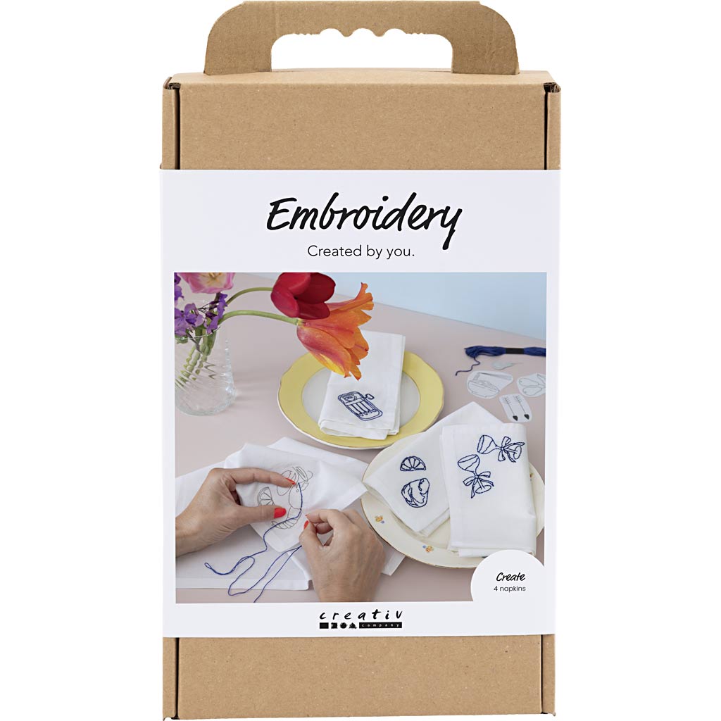 Kit creativo de bordado blanco — 1 pack