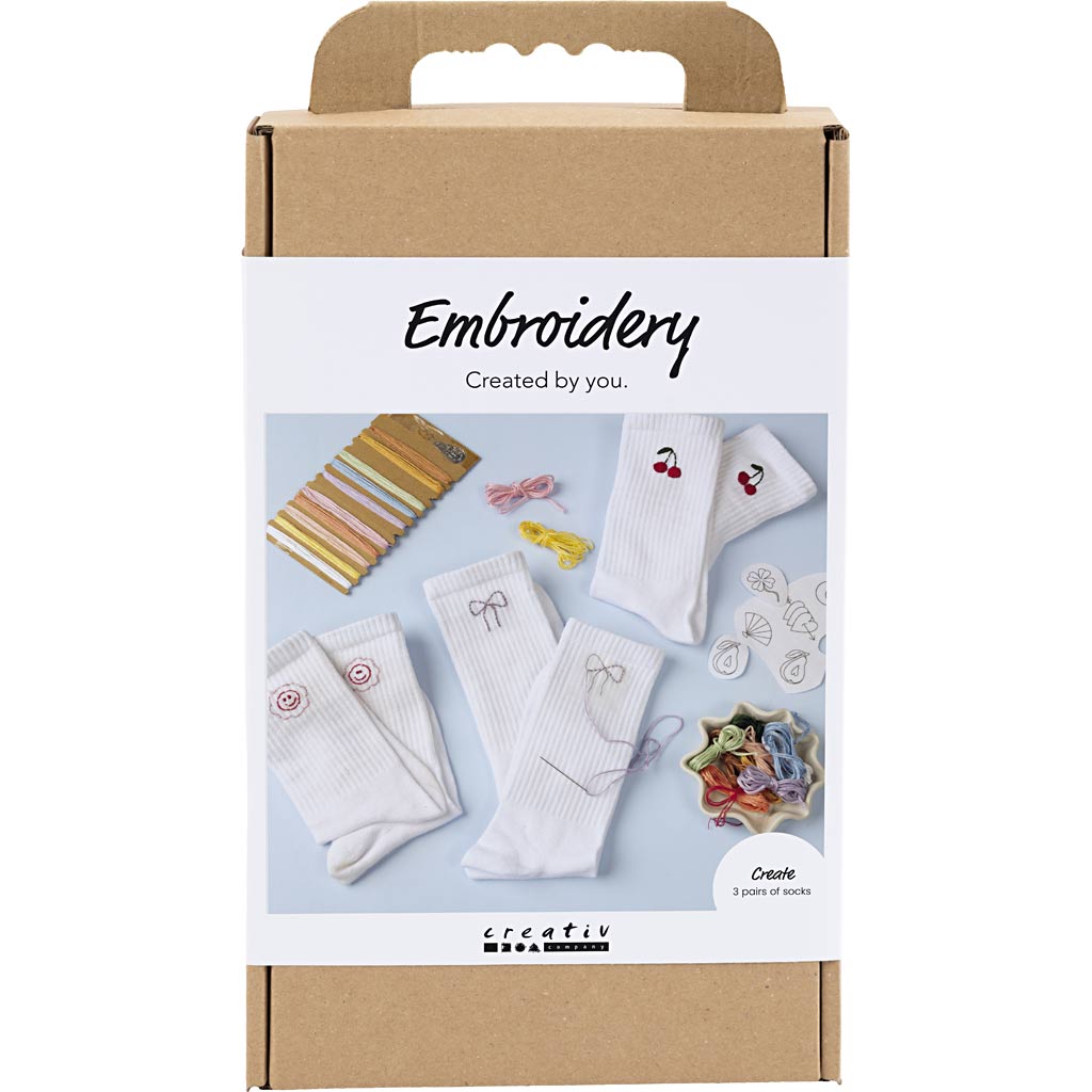 Kit creativo de bordado blanco — 1 pack