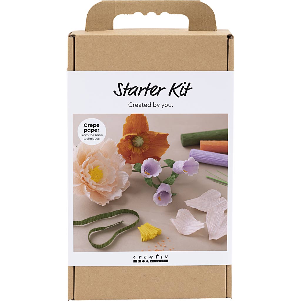 Kit iniciación papel crepé colores surtidos — 1 pack