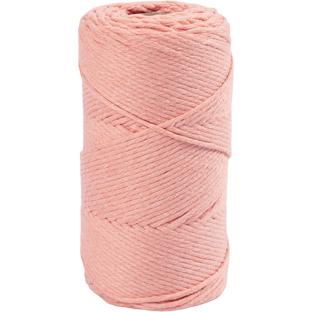 Cordón de macramé rosa palo ⌀ 2 mm 330 g