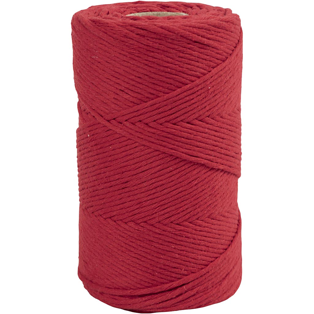 Cordón de macramé rojo ⌀ 2 mm 330 g