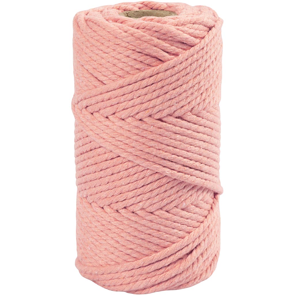 Cordón de macramé rosa palo ⌀ 4 mm 330 g