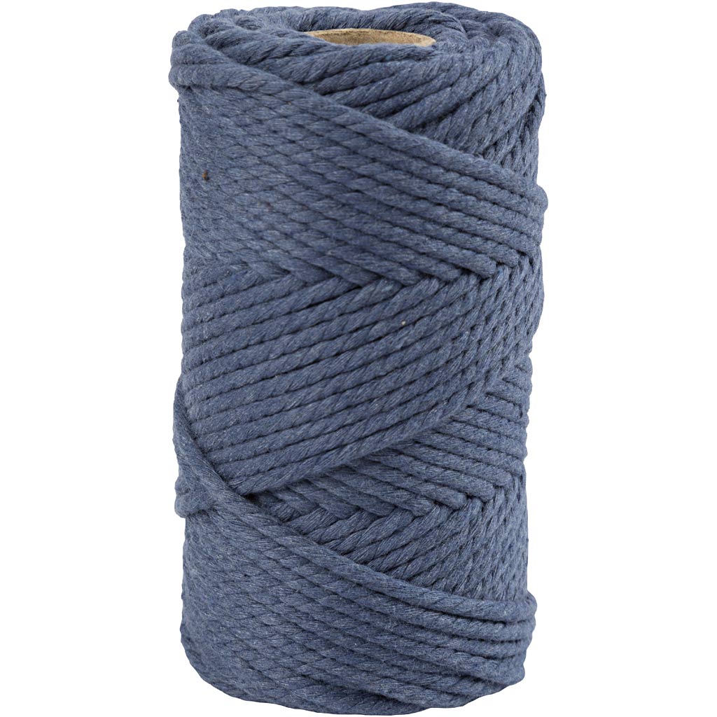 Cordón de macramé azul ⌀ 4 mm 330 g