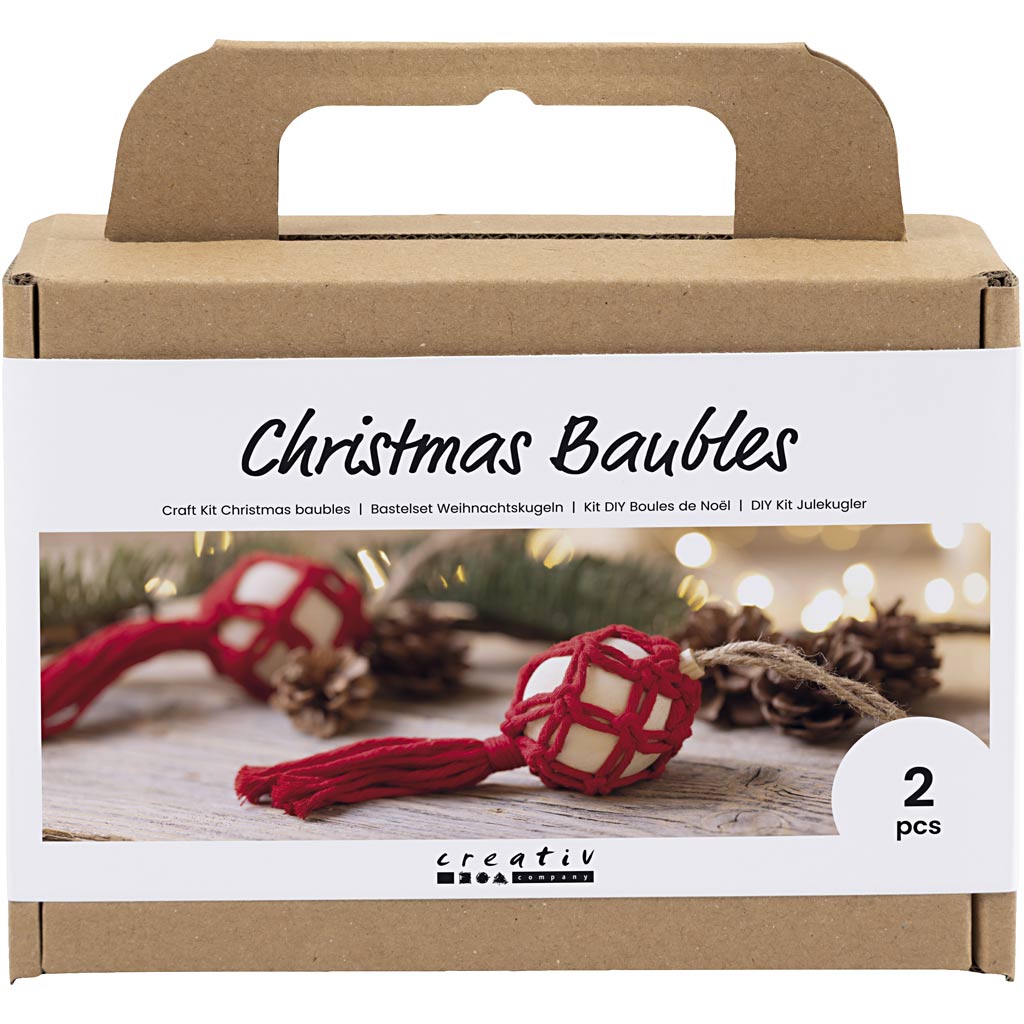 Kit creativo bolas navideñas rojo — 1 pack