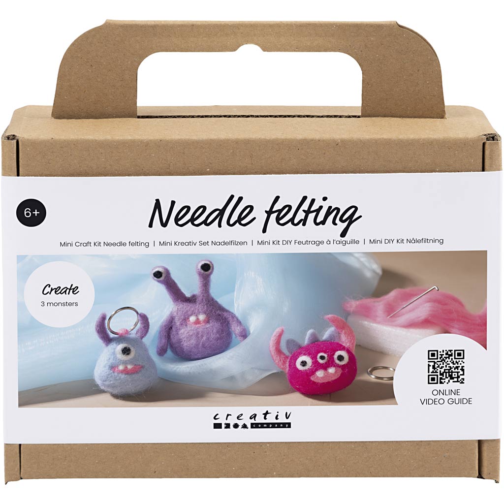 Mini kit fieltrado a aguja colores surtidos — 1 pack