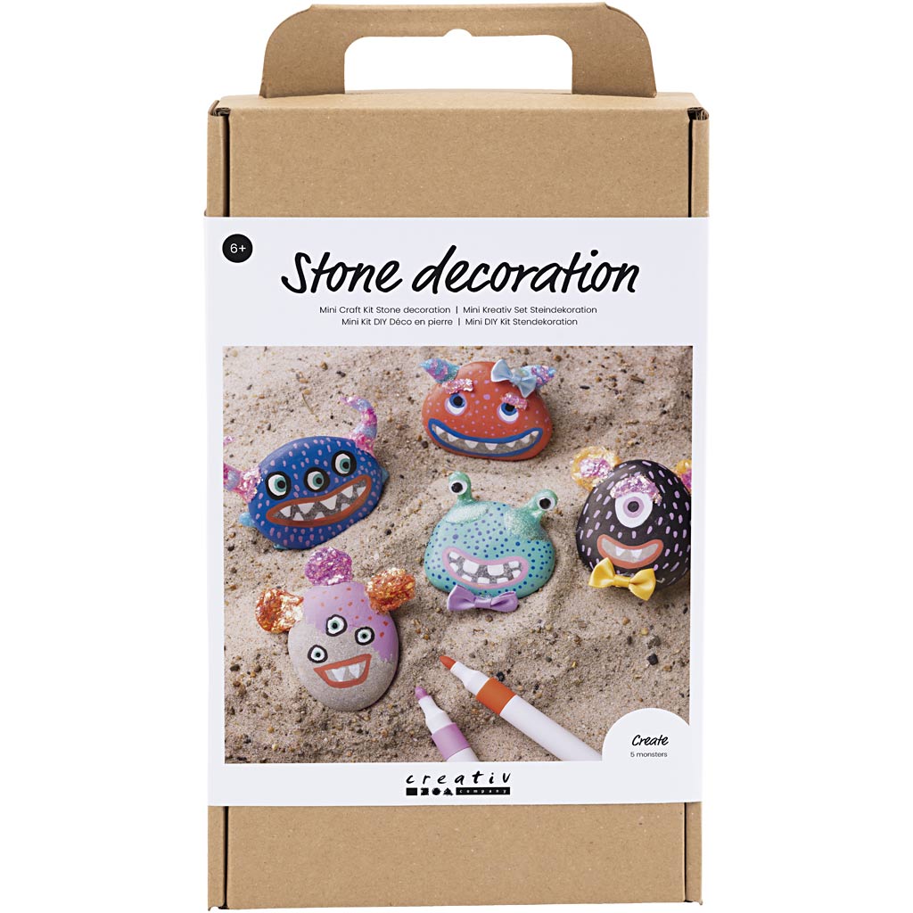 Kit creativo decoración de piedras colores surtidos — 1 pack