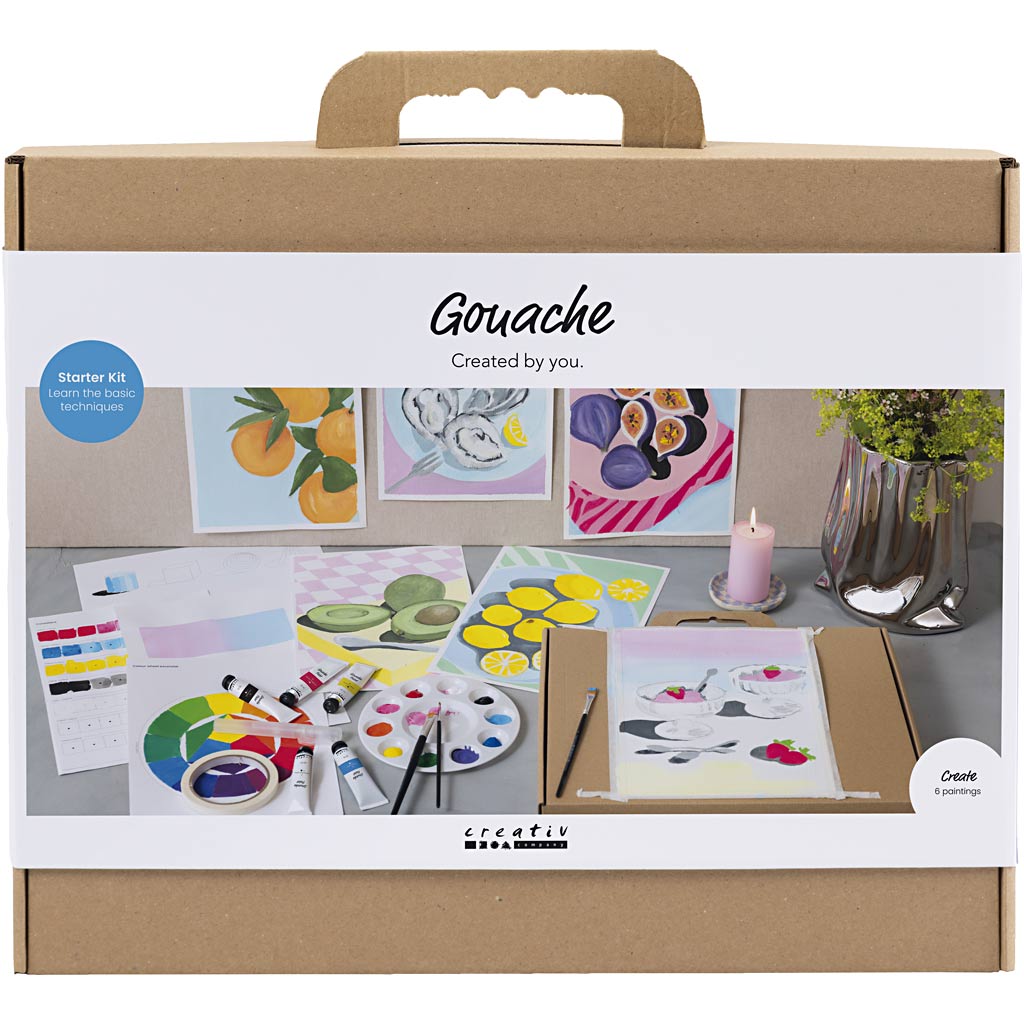 Kit iniciación gouache colores surtidos — 1 pack