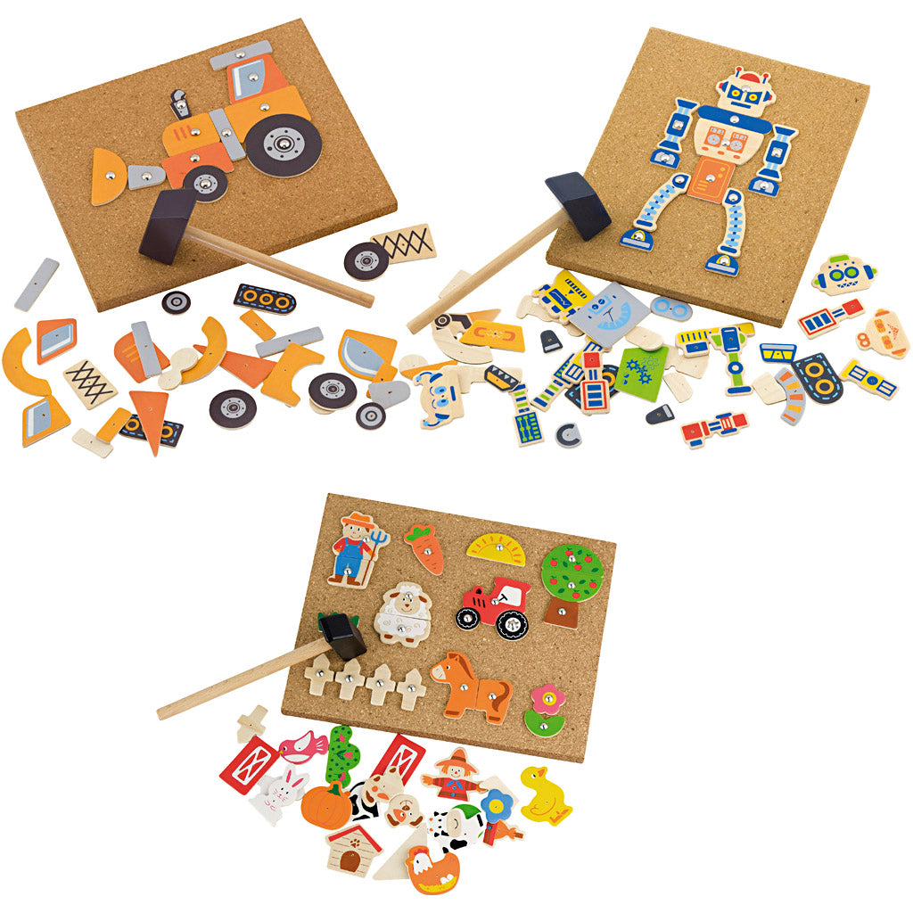 Set martillo y mosaico VIGA 23x18 cm — 3 set (1 pack)