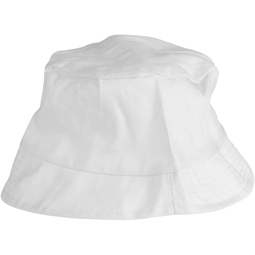 Sombrero pescador para personalizar blanco 54 cm — 12 ud (1 pack)