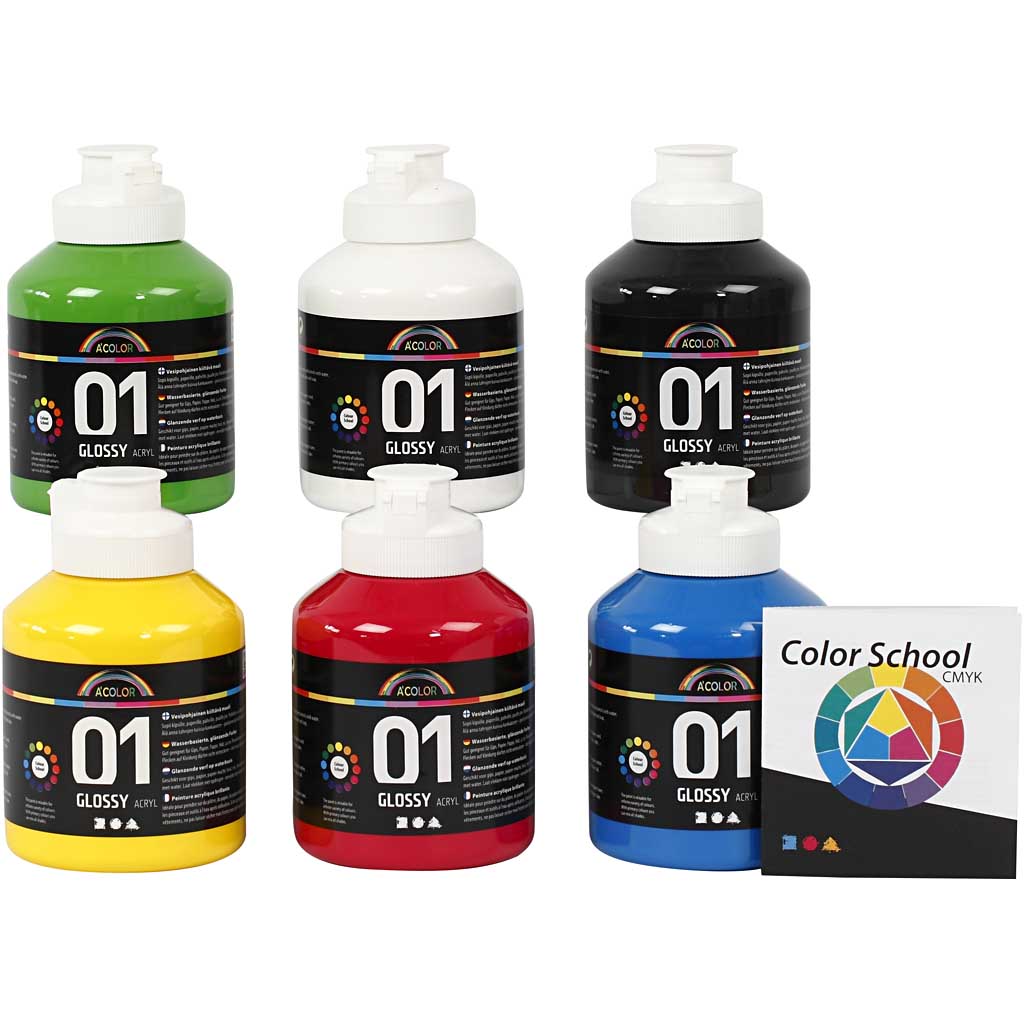 Pintura acrílica A-Color - 6x500 ml