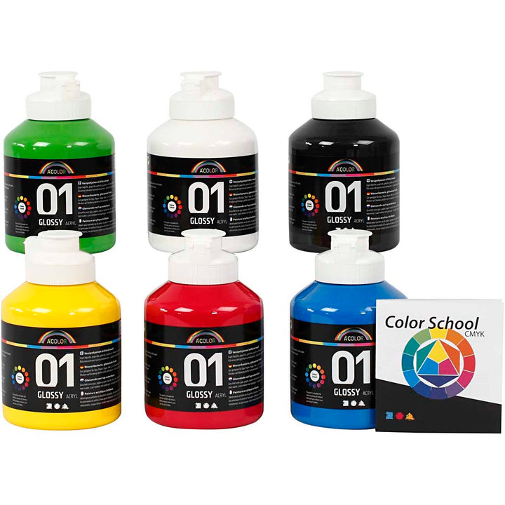 Pintura acrílica A-Color - 6x500 ml