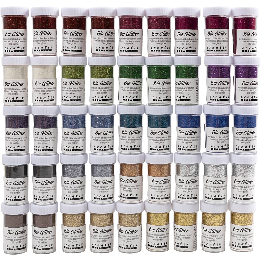 Purpurina biodegradable colores surtidos 27 ml