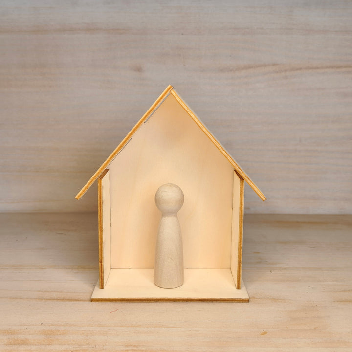 Casa de madera 14X5X13cm
